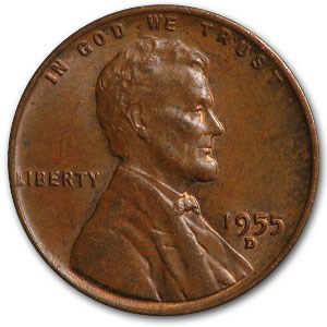 1955-D Lincoln Cent Fine+ 1955-D Lincoln Cent Fine+