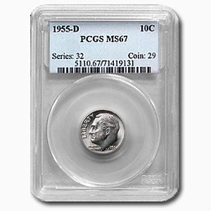 1955-D Roosevelt Dime MS-67 PCGS 1955-D Roosevelt Dime MS-67 PCGS