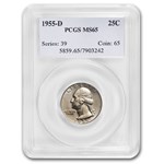 1955-D Washington Quarter MS-65 PCGS