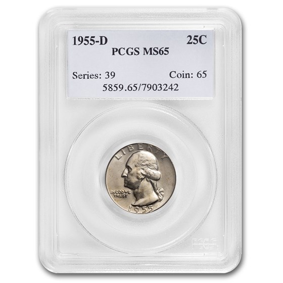 1955-D Washington Quarter MS-65 PCGS 1955-D Washington Quarter MS-65 PCGS