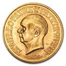 1955 Dominican Republic Gold 30 Pesos AU (.8572 AGW)