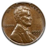 1955 Doubled Die Obverse Lincoln Cent MS-62 PCGS CAC (Brown)
