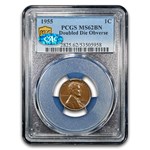 1955 Doubled Die Obverse Lincoln Cent MS-62 PCGS CAC (Brown)