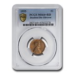 1955 Doubled Die Obverse Lincoln Cent MS-64+ PCGS (Red)