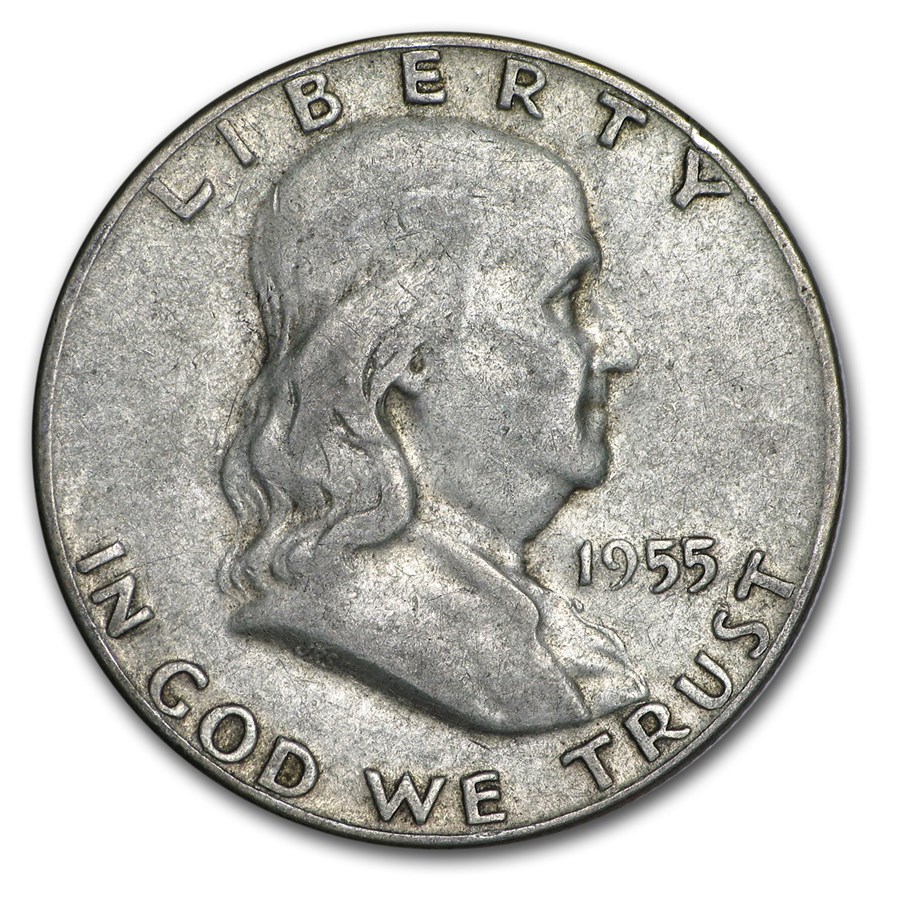 1955 Franklin Half Dollar Fine/XF