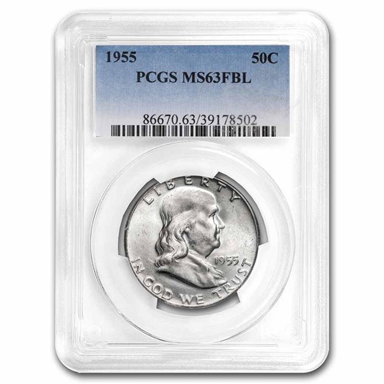 1955 Franklin Half Dollar MS-63 PCGS (FBL) 1955 Franklin Half Dollar MS-63 PCGS (FBL)