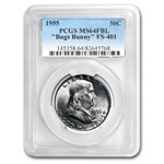 1955 Franklin Half Dollar MS-64 PCGS (FBL, FS-401, Bugs Bunny)