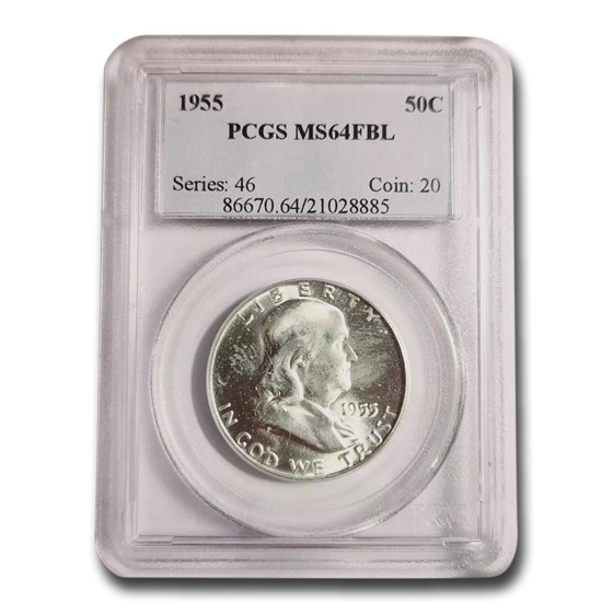 1955 Franklin Half Dollar MS-64 PCGS (FBL) 1955 Franklin Half Dollar MS-64 PCGS (FBL)