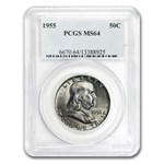1955 Franklin Half Dollar MS-64 PCGS