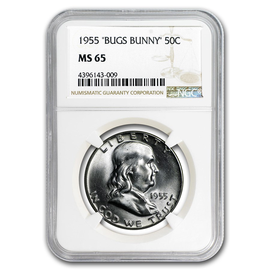 1955 Franklin Half Dollar MS-65 NGC (Bugs Bunny)