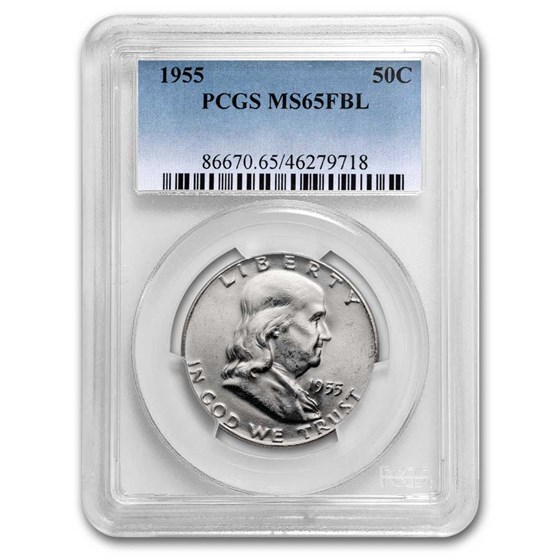 1955 Franklin Half Dollar MS-65 PCGS (FBL) 1955 Franklin Half Dollar MS-65 PCGS (FBL)