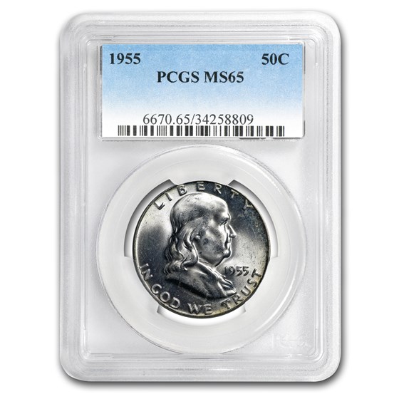 1955 Franklin Half Dollar MS-65 PCGS 1955 Franklin Half Dollar MS-65 PCGS