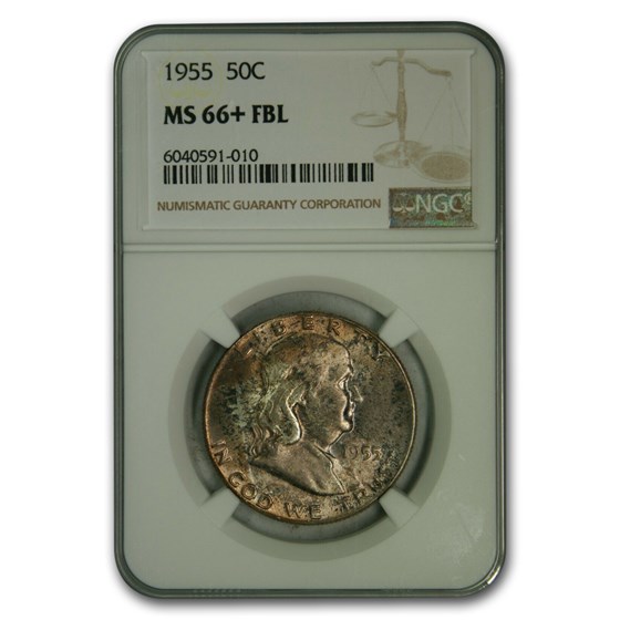 1955 Franklin Half Dollar MS-66+ NGC (FBL) 1955 Franklin Half Dollar MS-66+ NGC (FBL)