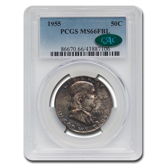 1955 Franklin Half Dollar MS-66 PCGS CAC (FBL) 1955 Franklin Half Dollar MS-66 PCGS CAC (FBL)