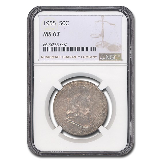 1955 Franklin Half Dollar MS-67 NGC 1955 Franklin Half Dollar MS-67 NGC
