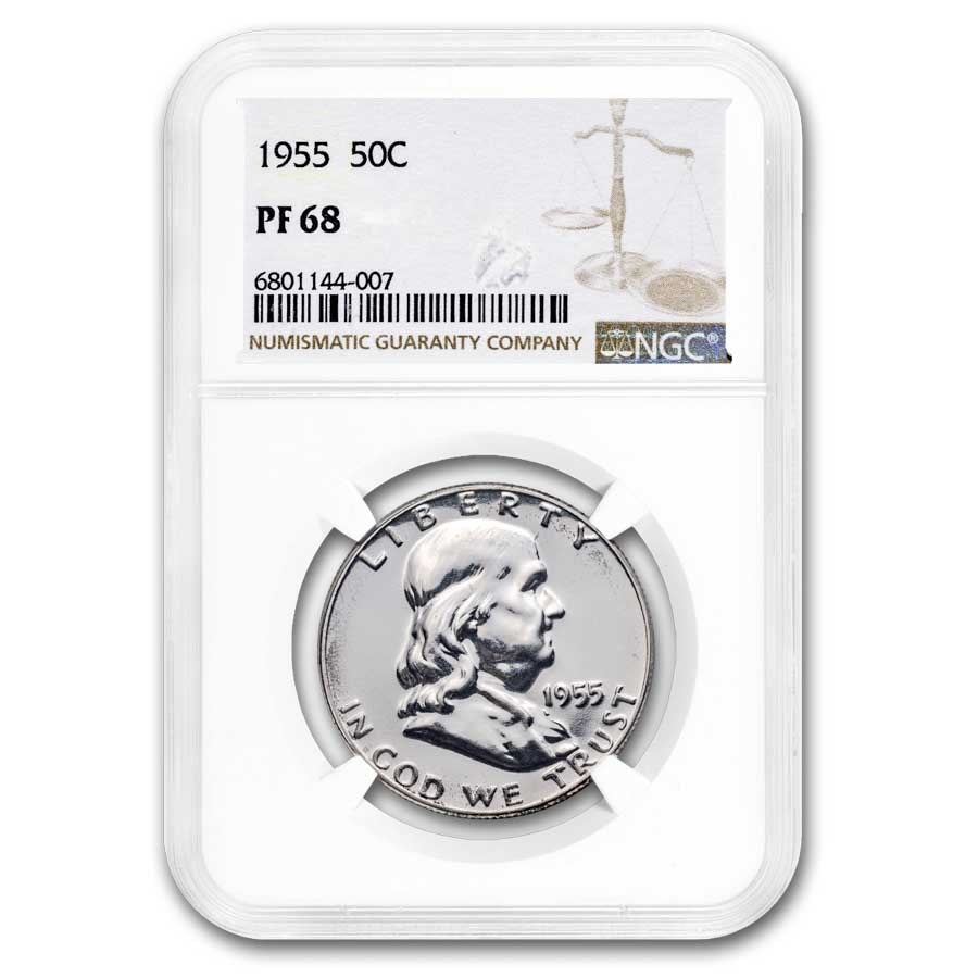 1955 Franklin Half Dollar PF-68 NGC