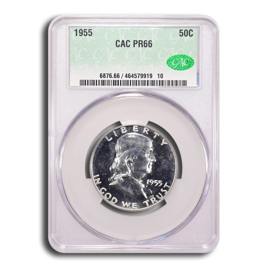 1955 Franklin Half Dollar PR-66 CACG