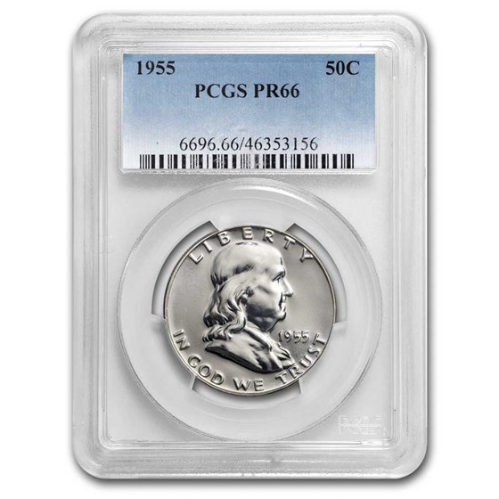 1955 Franklin Half Dollar PR-66 PCGS 1955 Franklin Half Dollar PR-66 PCGS