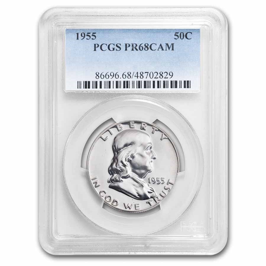 1955 Franklin Half Dollar PR-68 Cameo PCGS