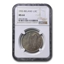 1955 Ireland 1/2 Crown MS-64 NGC