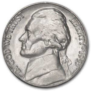 1955 Jefferson Nickel BU