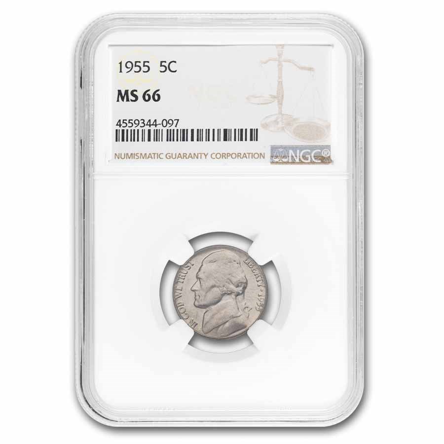 1955 Jefferson Nickel MS-66 NGC