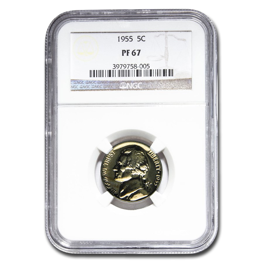 1955 Jefferson Nickel PF-67 NGC