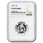 1955 Jefferson Nickel PF-68 Cameo NGC