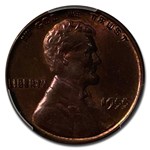 1955 Lincoln Cent Double Die Obverse MS-64 PCGS (Brown)