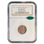 1955 Lincoln Cent Doubled Die Obv MS-63 NGC CAC (Brown)