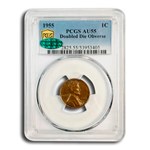 1955 Lincoln Cent Doubled Die Obverse AU-55 PCGS CAC (Brown)