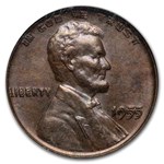1955 Lincoln Cent Doubled Die Obverse MS-60 ANACS (Brown)