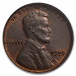 1955 Lincoln Cent Doubled Die Obverse MS-65 NGC (Brown)