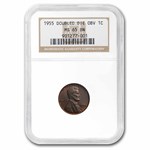 1955 Lincoln Cent Doubled Die Obverse MS-65 NGC (Brown)