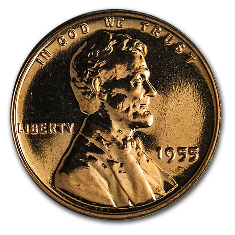 1955 Lincoln Cent Gem Proof (Red)