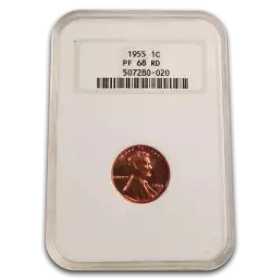 1955 Lincoln Cent PF-68 NGC (Red)