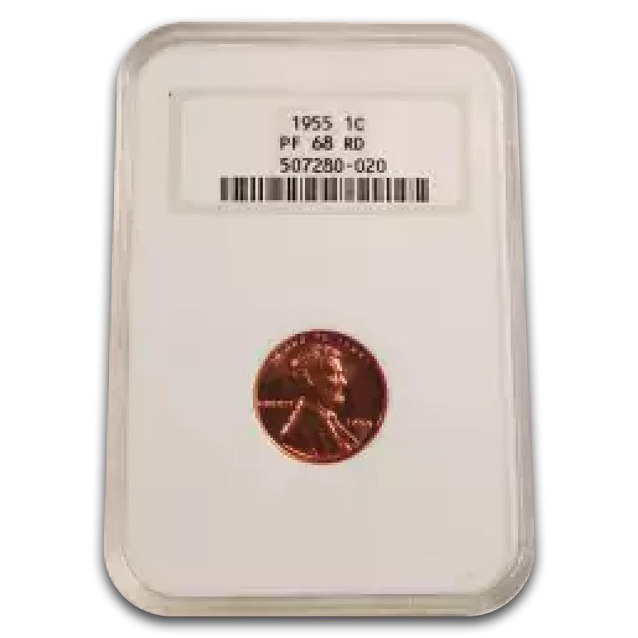 1955 Lincoln Cent PF-68 NGC (Red)