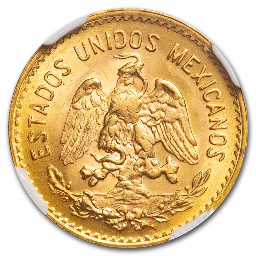 Buy 1955-M Mexican Gold 5 Pesos MS-66 NGC | APMEX