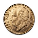 1955 Mexico Gold 5 Pesos BU (New Dies Restrike)