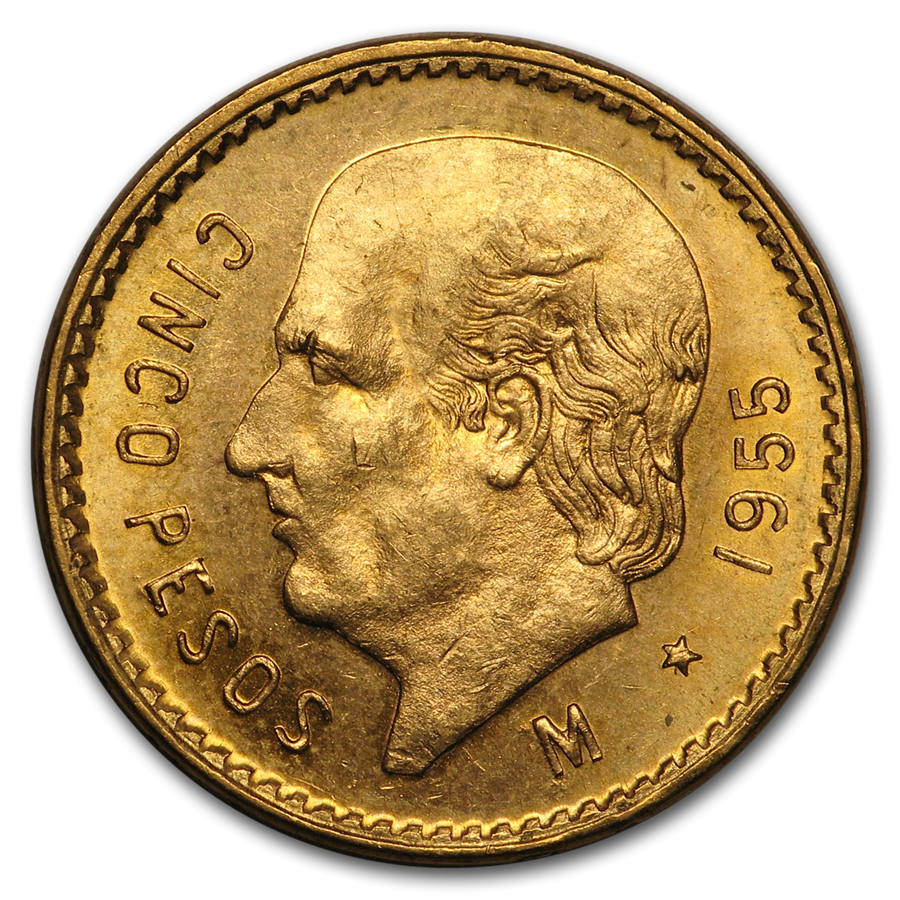 buy-1955-mexico-gold-5-pesos-vf-xf-apmex