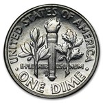 1955 Roosevelt Dime 50-Coin Roll BU