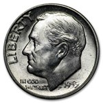 1955-S Roosevelt Dime 50-Coin Roll BU