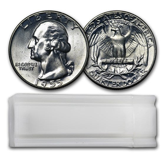 1955 Washington Quarter 40-Coin Roll BU 1955 Washington Quarter 40-Coin Roll BU