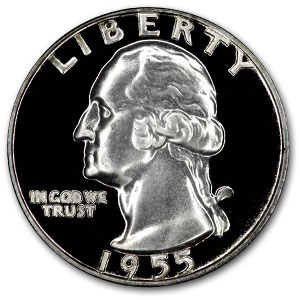 1955 Washington Quarter Gem Proof 1955 Washington Quarter Gem Proof
