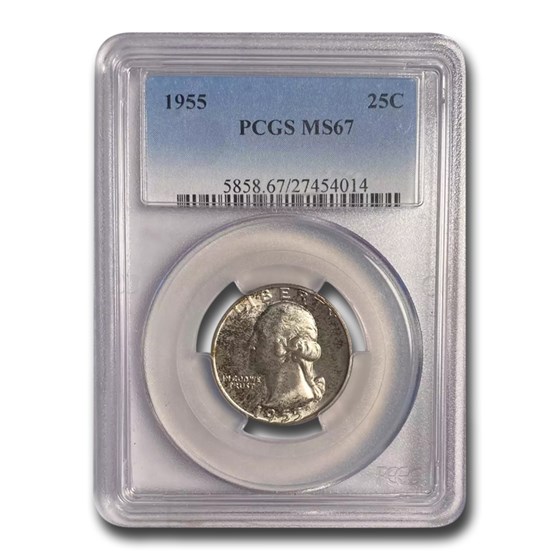 1955 Washington Quarter MS-67 PCGS 1955 Washington Quarter MS-67 PCGS