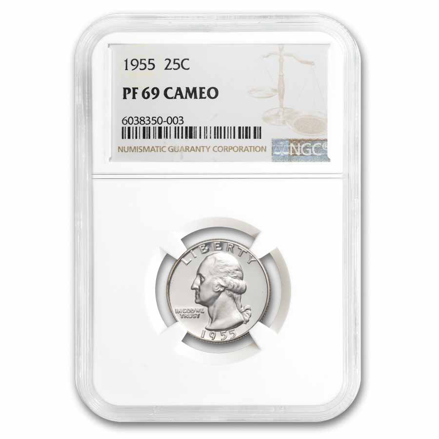 Buy 1955 Washington Quarter PF-69 Cameo NGC | APMEX