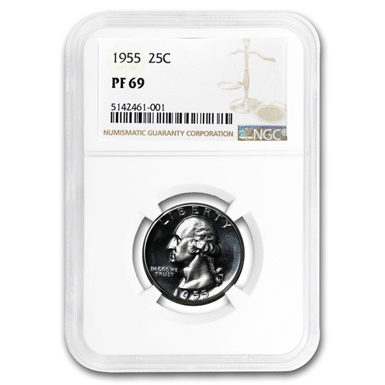 1955 Washington Quarter PF-69 NGC 1955 Washington Quarter PF-69 NGC