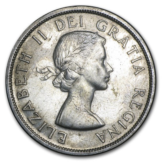 1956 Canada Silver Dollar Elizabeth II AU 1956 Canada Silver Dollar Elizabeth II AU