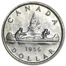 1956 Canada Silver Dollar Elizabeth II BU