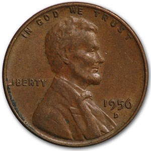 1956-D Lincoln Cent Fine+ 1956-D Lincoln Cent Fine+